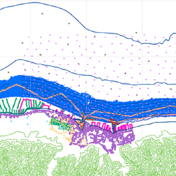 Data coverage for the nearshore Rarotonga coastal DEM
